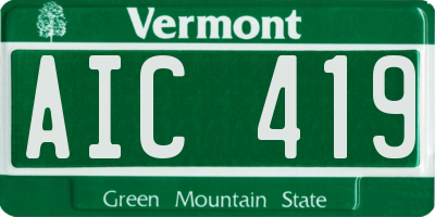 VT license plate AIC419