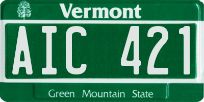 VT license plate AIC421