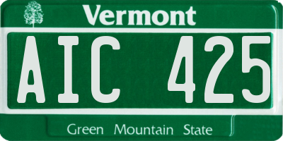 VT license plate AIC425