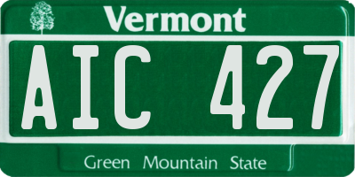 VT license plate AIC427