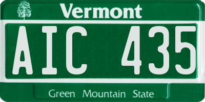 VT license plate AIC435