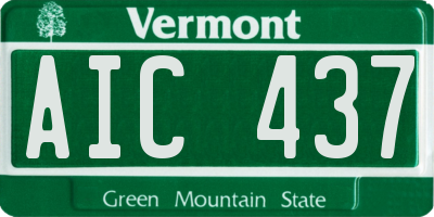 VT license plate AIC437