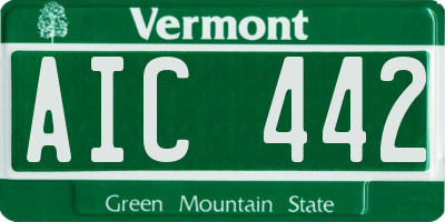 VT license plate AIC442