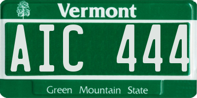 VT license plate AIC444