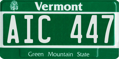 VT license plate AIC447