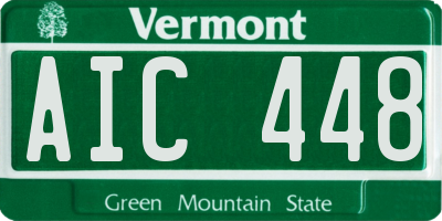 VT license plate AIC448
