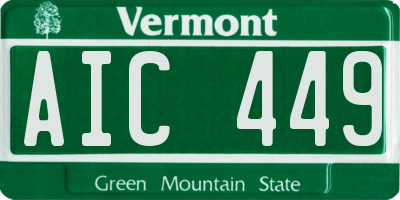 VT license plate AIC449