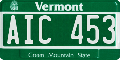 VT license plate AIC453