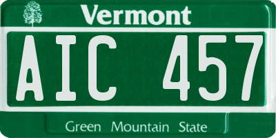 VT license plate AIC457