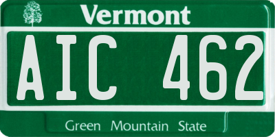 VT license plate AIC462