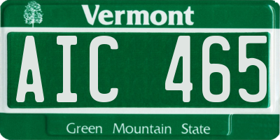 VT license plate AIC465