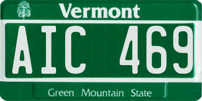 VT license plate AIC469