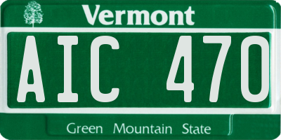 VT license plate AIC470