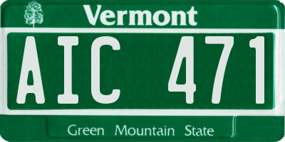 VT license plate AIC471
