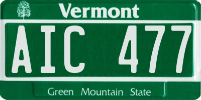 VT license plate AIC477