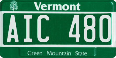 VT license plate AIC480
