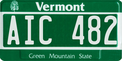 VT license plate AIC482