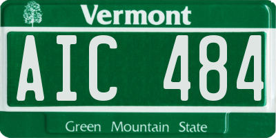 VT license plate AIC484