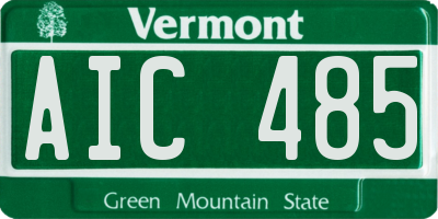 VT license plate AIC485