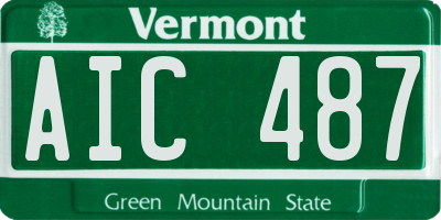 VT license plate AIC487