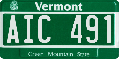 VT license plate AIC491