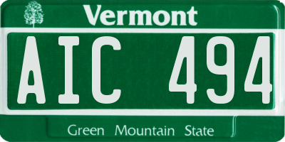 VT license plate AIC494