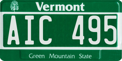 VT license plate AIC495