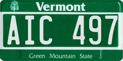 VT license plate AIC497