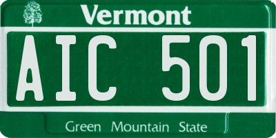 VT license plate AIC501