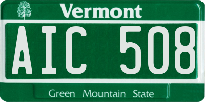 VT license plate AIC508