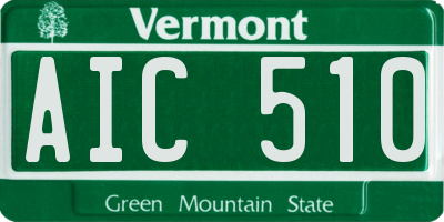 VT license plate AIC510