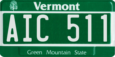 VT license plate AIC511