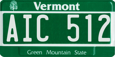 VT license plate AIC512