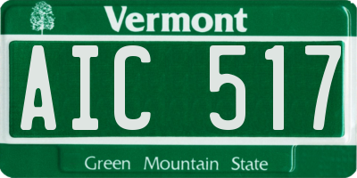 VT license plate AIC517
