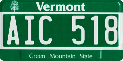 VT license plate AIC518