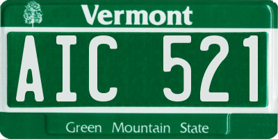 VT license plate AIC521