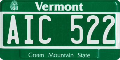 VT license plate AIC522