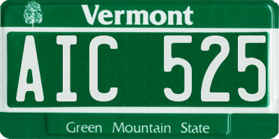 VT license plate AIC525