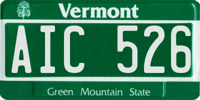 VT license plate AIC526