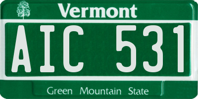VT license plate AIC531