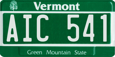 VT license plate AIC541