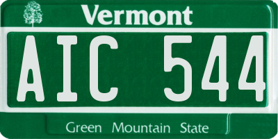 VT license plate AIC544