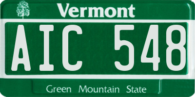 VT license plate AIC548