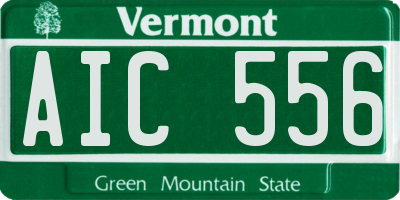 VT license plate AIC556