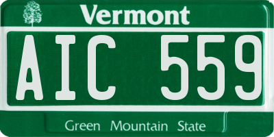 VT license plate AIC559