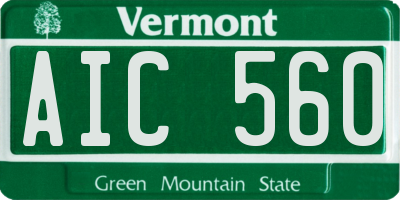 VT license plate AIC560