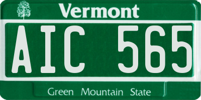 VT license plate AIC565