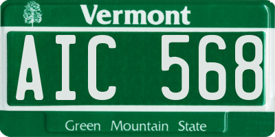 VT license plate AIC568