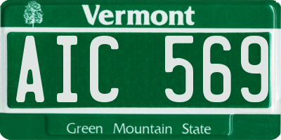 VT license plate AIC569