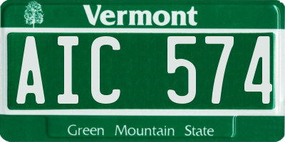 VT license plate AIC574